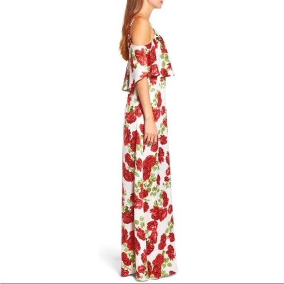 Show Me Your MuMu NWT Caitlin Ruffle Floral Maxi Dress XXL Budding Ivory NWT - Picture 3 of 5
